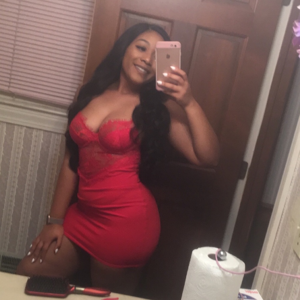Red lace Allison dress